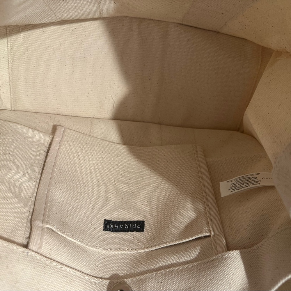 Primark Cream Canvas Tote Bag - Picture 4 of 8